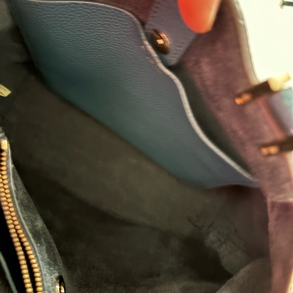 EUC - Kate Spade Teal Blue Bag with detachable Crossbody Strap - Picture 12 of 15